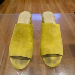 Marc Fisher Yellow Suede Sandal